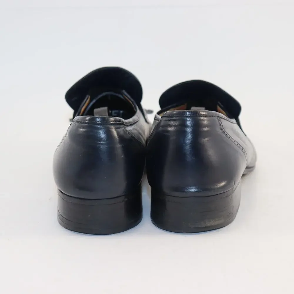 Vintage‎ Bally Navy Leather Kiltie Loafers – Men’s Size 9.5